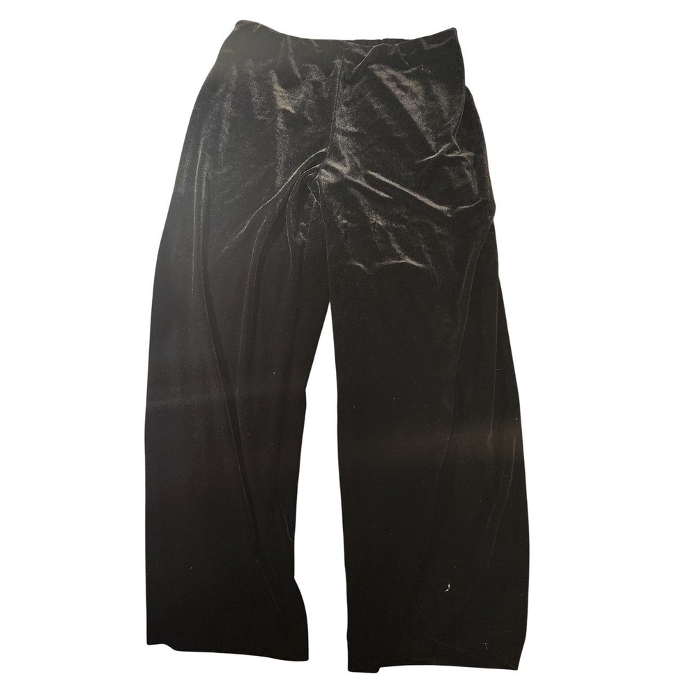 Alex Evenings Pants Womens‎ XL Black Velvet Wide Leg Pull On Dressy Formal Party